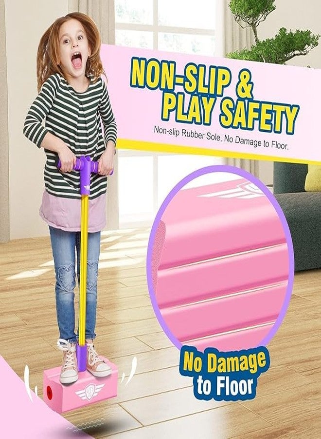 SKYUNION Kids Pogo Jumper Fun and Safe Pogo Stick for Toddlers, Durable Foam Bungee Jumping Stick Makes Squeaky Sounds Improves Balance Multicolor - Image 5